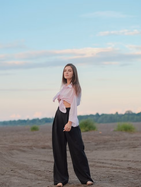 Calça Wide Leg